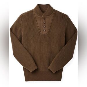 Filson‎ Cotton Henley Guide Brown Sweater Men’s Size XXL